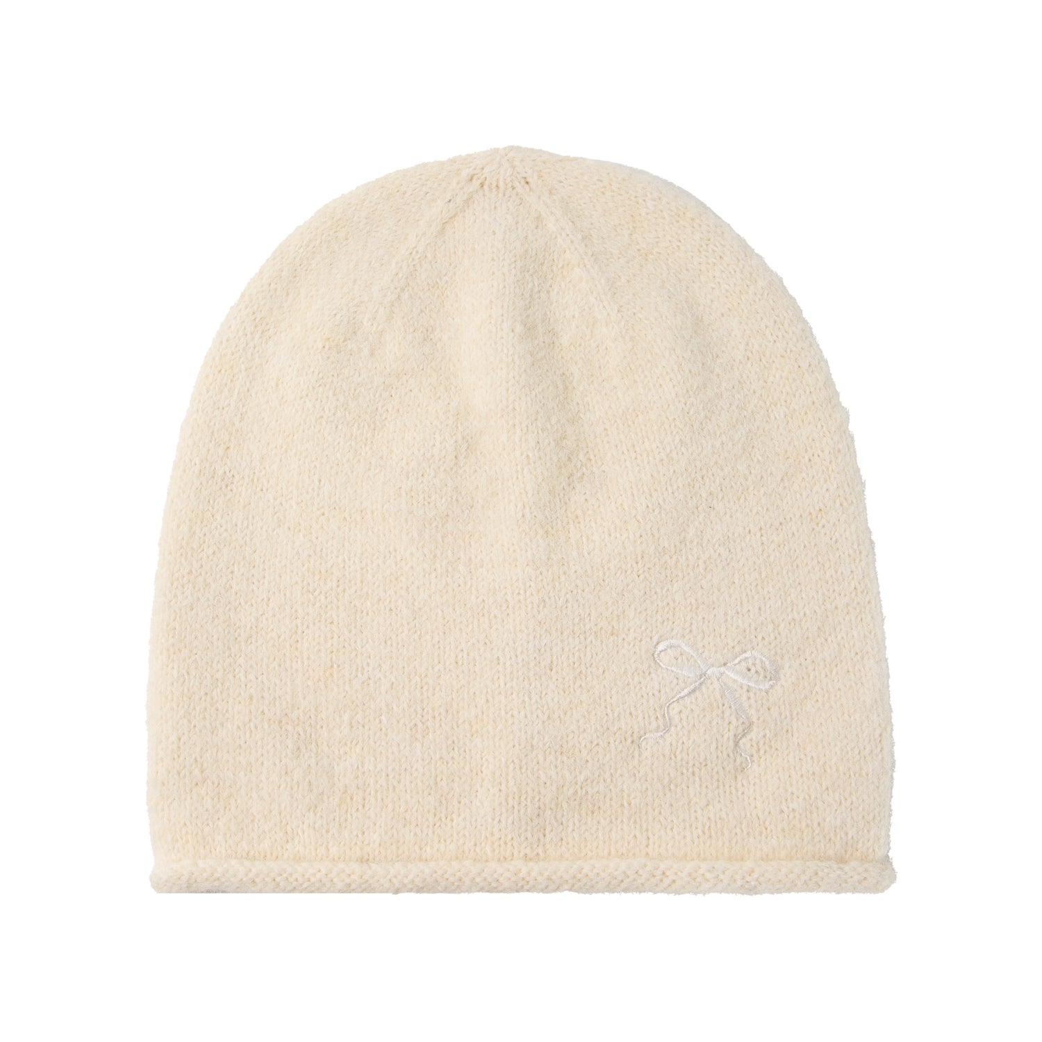Women’s Bow Embroidered Slouchy Knit Beanie