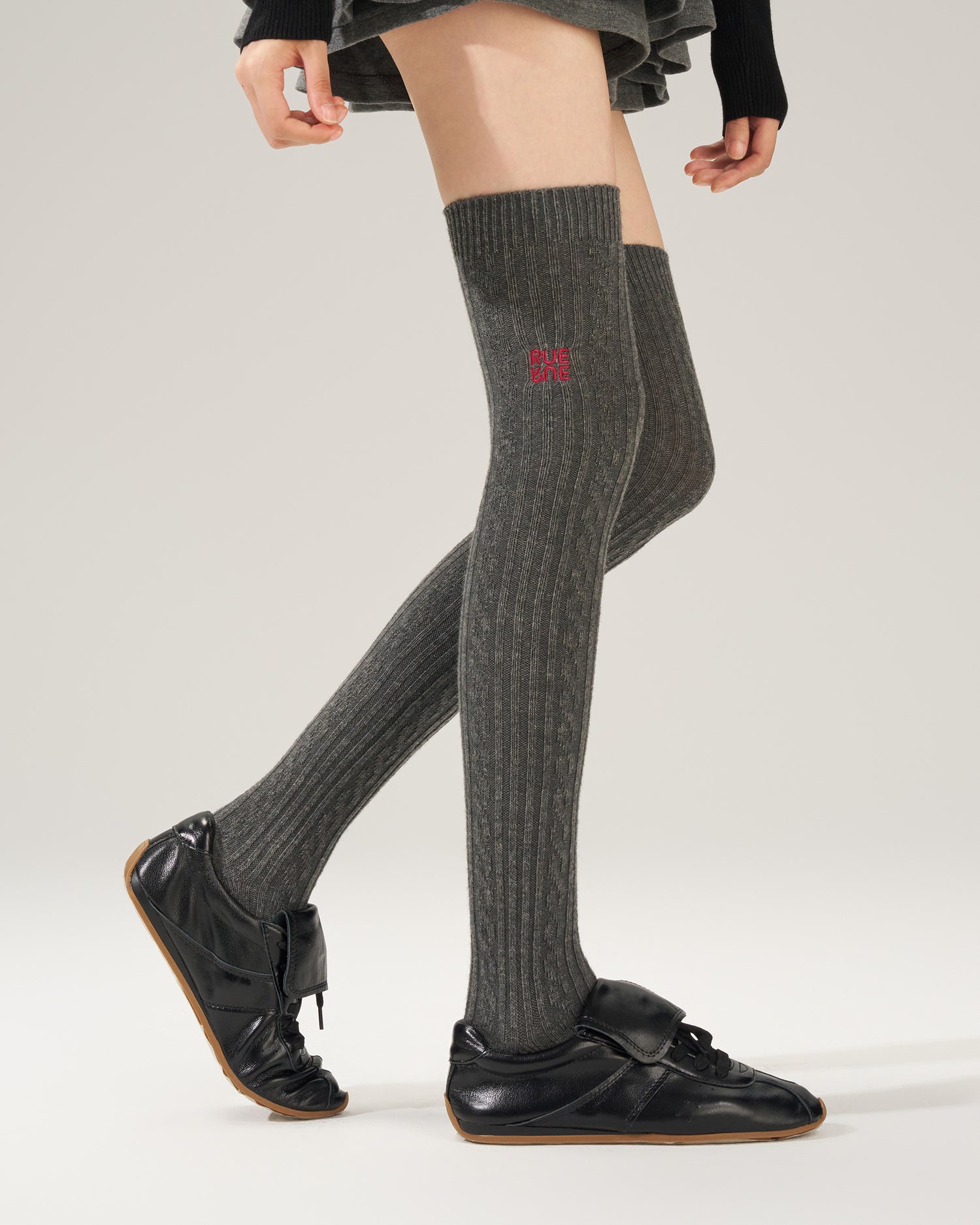 Women’s Color-Block Over-the-Knee Socks with Dual Ribbed Cuffs