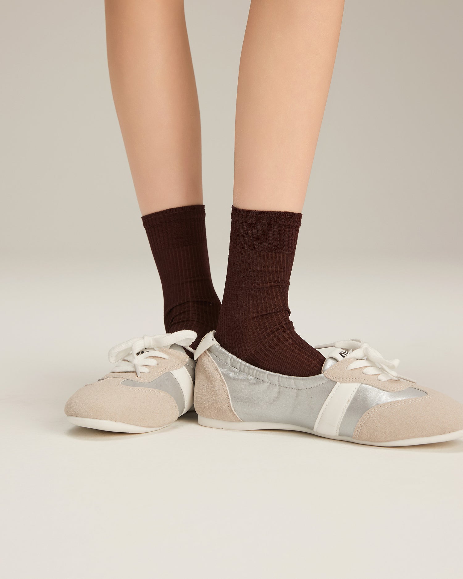 Women's Rayon Ribbed Crew Socks